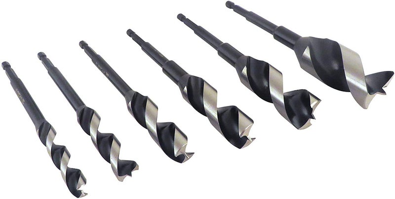WoodOwl Wood Owl 6 Piece Set OverDrive Fast Boring Ultra Smooth Auger Brad Point Boring Bits Containing the Following Sizes 1/2â€, 5/8â€, 3/4â€, 7/8â€, 1â€ and 1 1/4â€ 00706 - Image 1